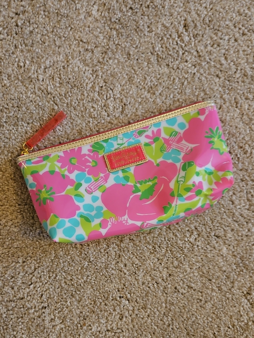 Lilly Pulitzer For Estee Lauder Small Floral Cosmetic Bag
